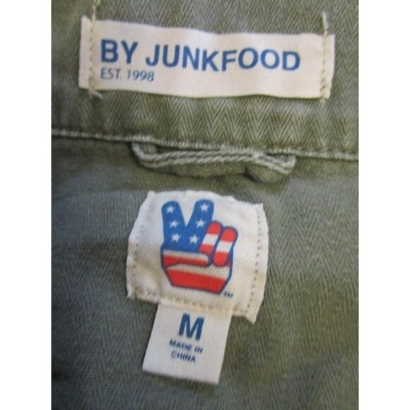 Junk Food Clothing Size Medium Girls Khaki Green Utility Jacket #F-1-10 - Picture 5 of 6